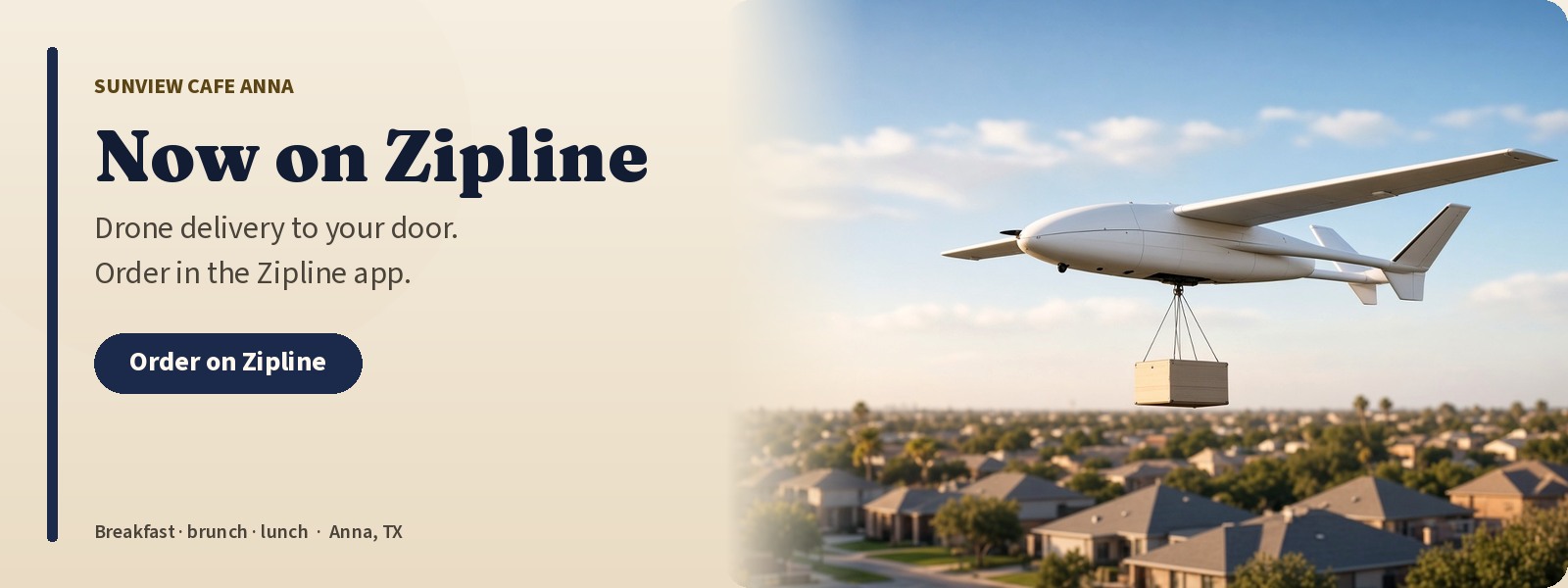 Now delivering with Zipline drone delivery